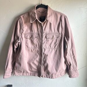 Abercrombie & Fitch Blush Pink Utility Jacket Soft Girl Minimalist Chore Jacket